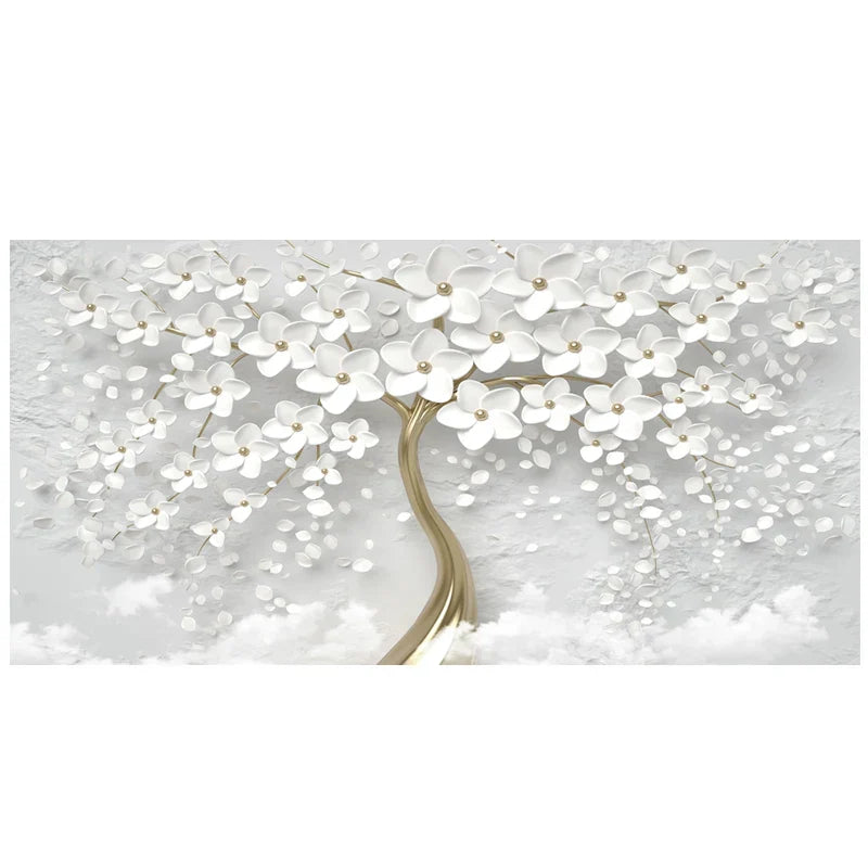 Abstrakt Floral Stor Blomster Petal Trevegg Kunst Fine Art Lærredsutskrifter Bilde For Stue Soverom Salong Kunst Dekor | Skanto