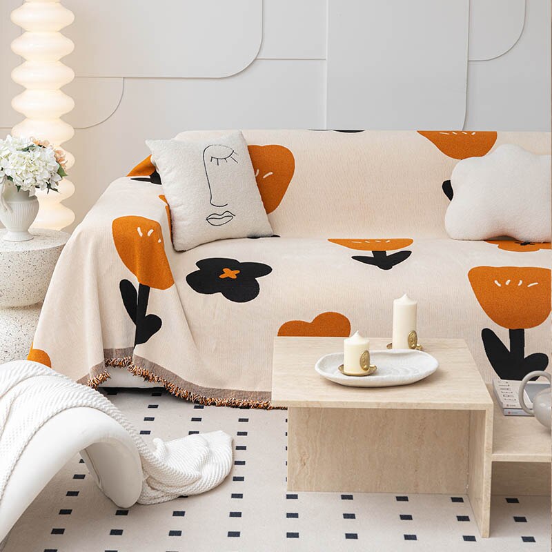 Floral Skantoossom Non-Slip Modern Sofa Cover | Skanto