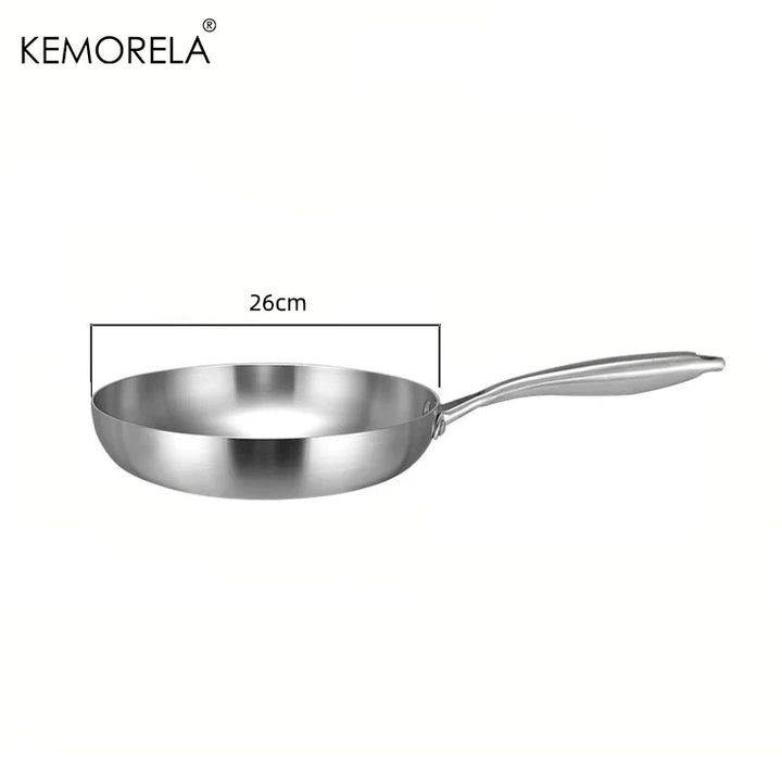 Skanto | Profesjonell Kjele-Panne - 304 Rustfritt Stål, 2MM tykk 5-lags Stål panne & Kjele