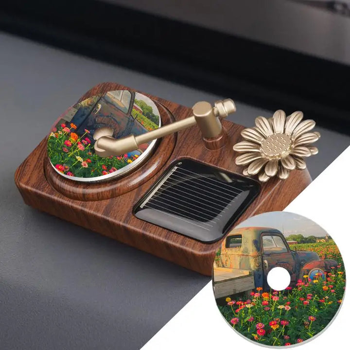 Skanto | Roterende Solart Retro Platespiller Bil Luftrenser