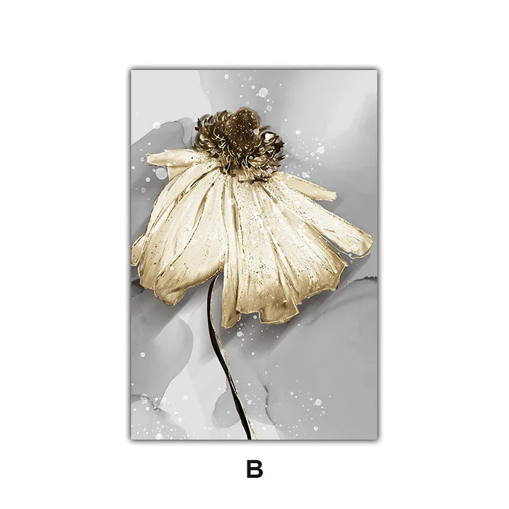 Moderne Abstrakt Maleri Splash Blomster Veggkunst Fine Art Lerret Utskrifter Plakater Elegant Botanisk Bilder For Stue Dekor | Skanto