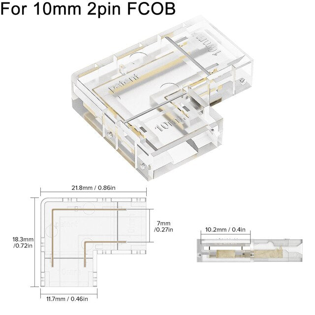 Skanto | L Formet Transparent LED Strip Koble