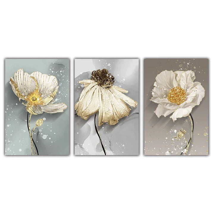 Moderne Abstrakt Maleri Splash Blomster Veggkunst Fine Art Lerret Utskrifter Plakater Elegant Botanisk Bilder For Stue Dekor | Skanto