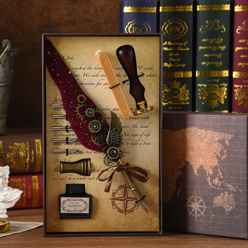 Skanto | Phoenix Feather Mechanisk Kalligrafi Penn Sett