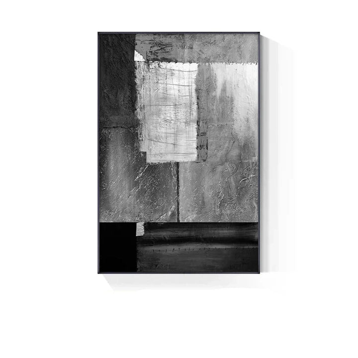 Blå-grå industri abstrakt veggkunst fine kunst lerrettrykk moderne kunst for moderne stue spisestue hjemme-kontor foyer kunst dekor | Skanto