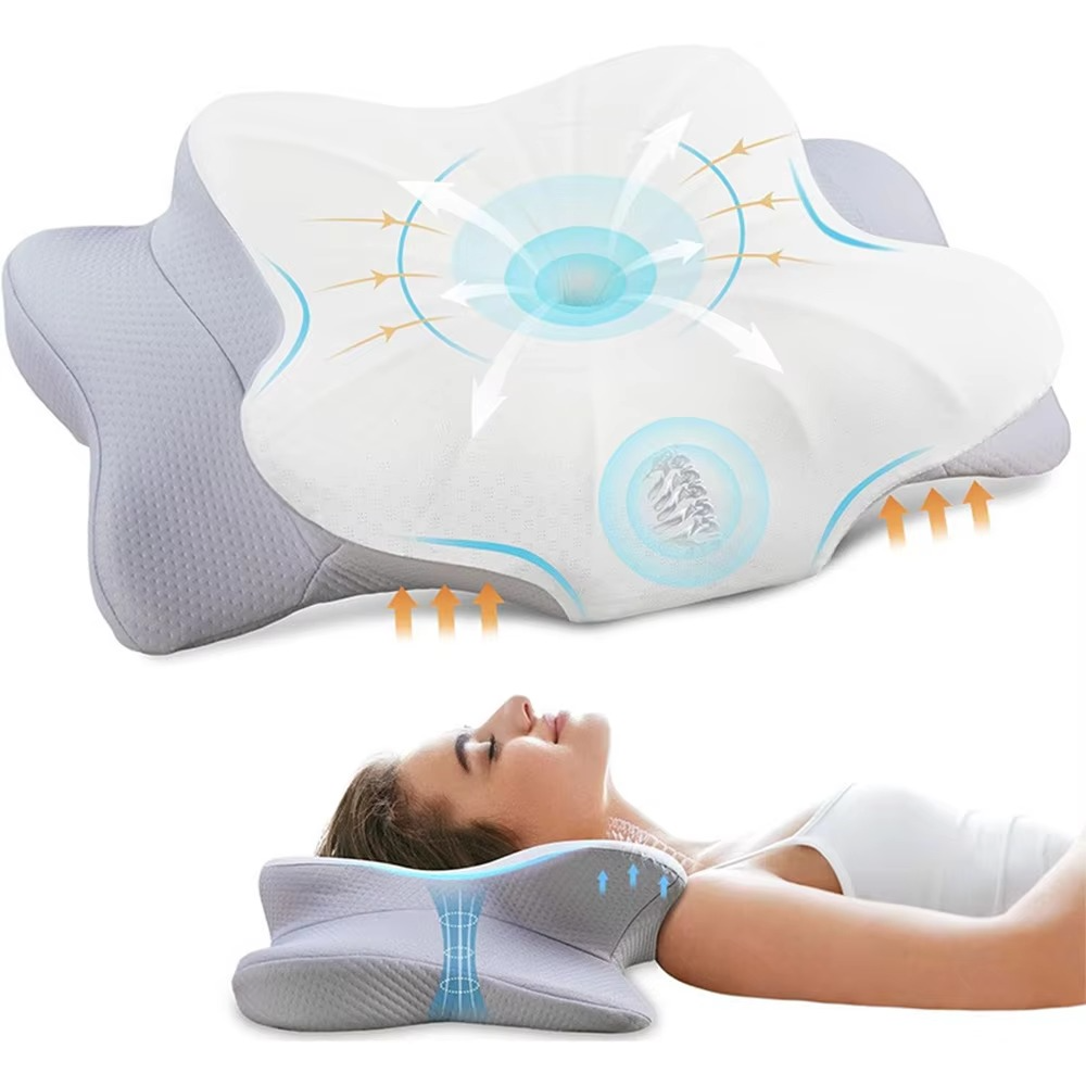 Skanto | Ergonomisk Cervical Minne Skumpute for Nakke- og Skulderstøtte