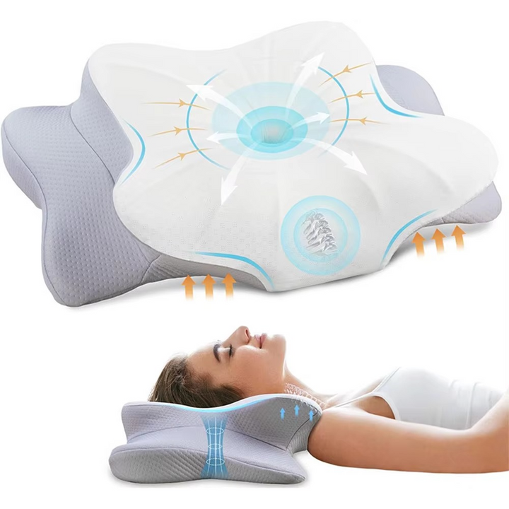 Skanto | Ergonomisk Cervical Minne Skumpute for Nakke- og Skulderstøtte