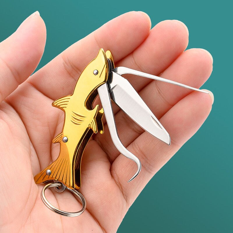 Sharp Shark Multifunksjonell Tannpirker Kniv Nøkkelring | Skanto