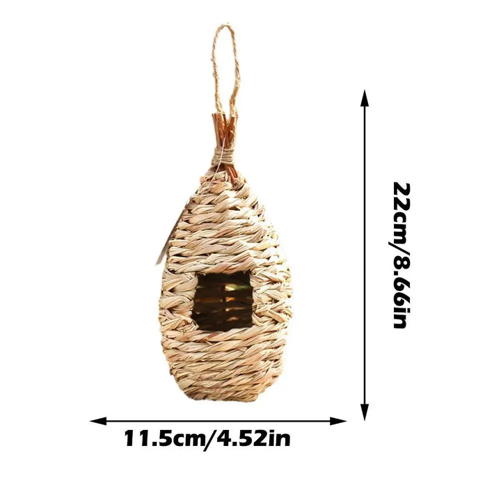 Skanto | Rustic Natural Wicker Utendørs Fuglehus