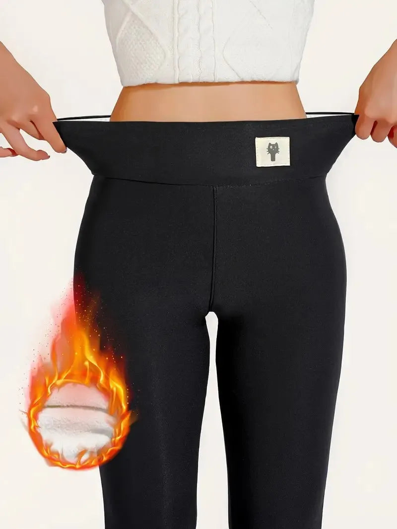 Skanto | Kvinner Thermal Leggings | Lam Cashmere Fôret & Figur Formende | Høy Midje & Rompe Løftende Effekt | Velureva