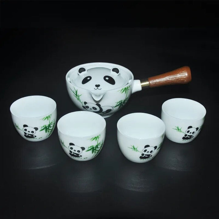 Skanto | Panda Spin Rotating Tea Set