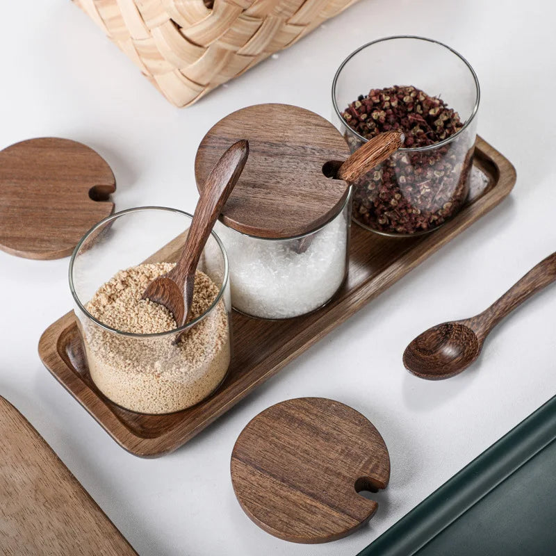 Skanto | Moderne sett med glassbeholdere med et naturlig design og praktisk anvendelse