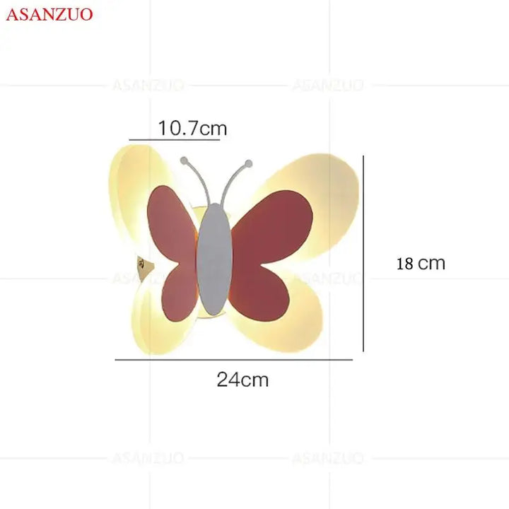 ButterflyGlow – LED Vegglampe i Sommerfugl Design for Rommet Skanto