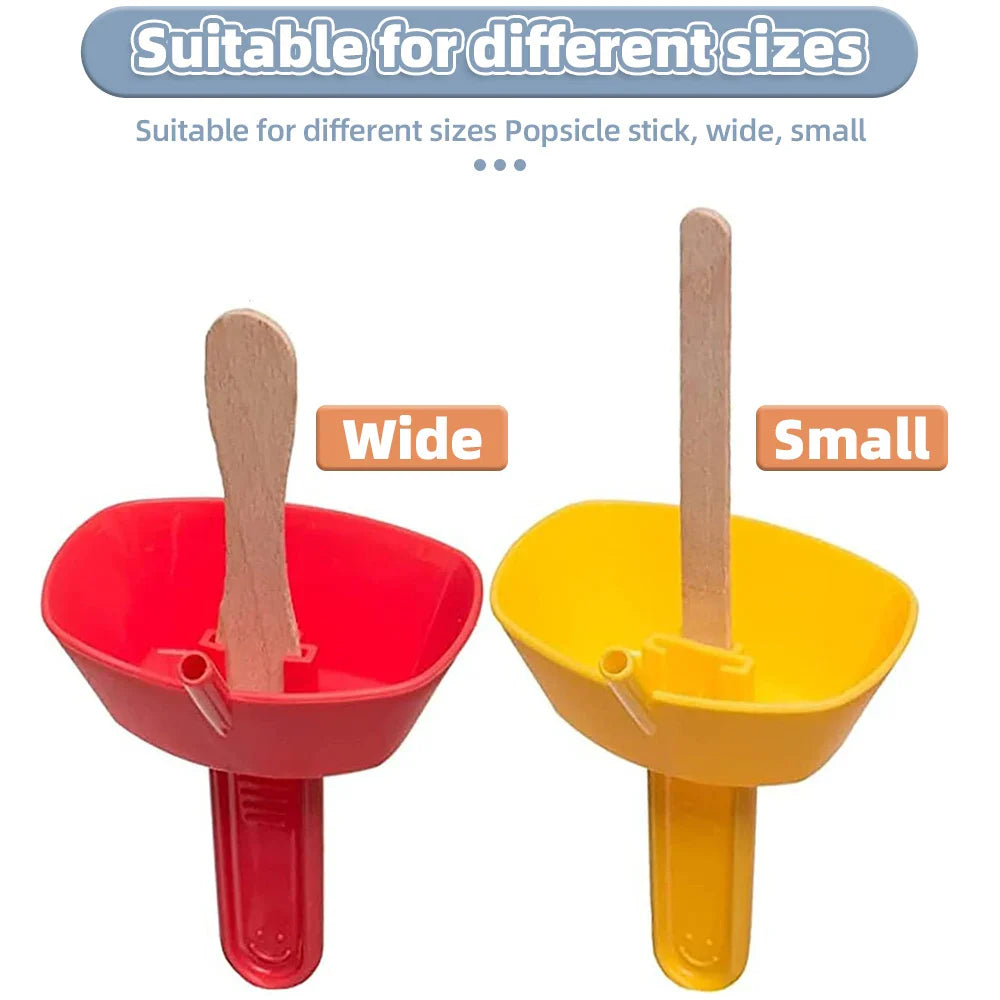 Skanto | Barn Messfri Is-Popsicle Holder med sugerør: Dryppfri iskremholder for rene frosne godsaker