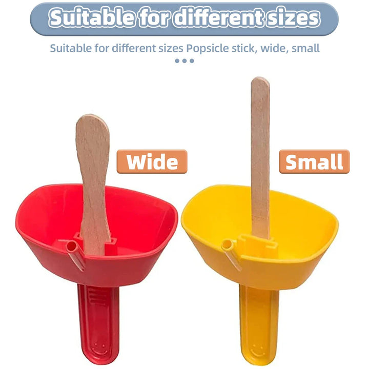 Skanto | Barn Messfri Is-Popsicle Holder med sugerør: Dryppfri iskremholder for rene frosne godsaker