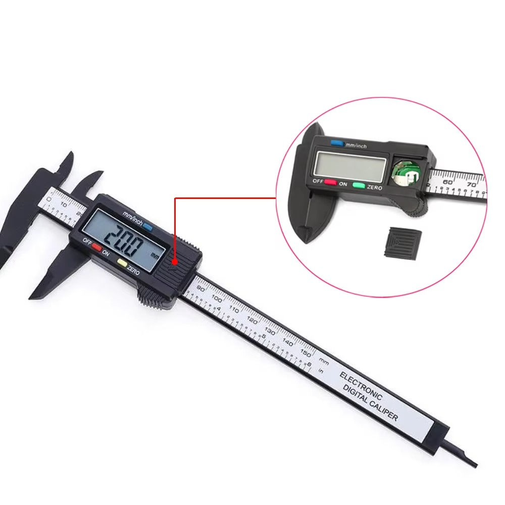 Skanto | Digital Skjutemåler Ruler, Karbonfiber Elektronisk Mikrometer Gauge