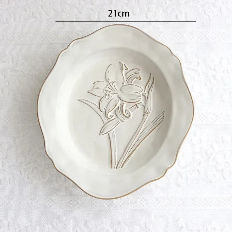 Franske pregete blomsterplater