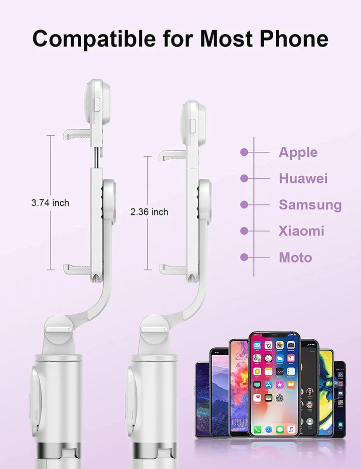 Skanto | Bluetooth Selfie Stick Stativ med Fylllys