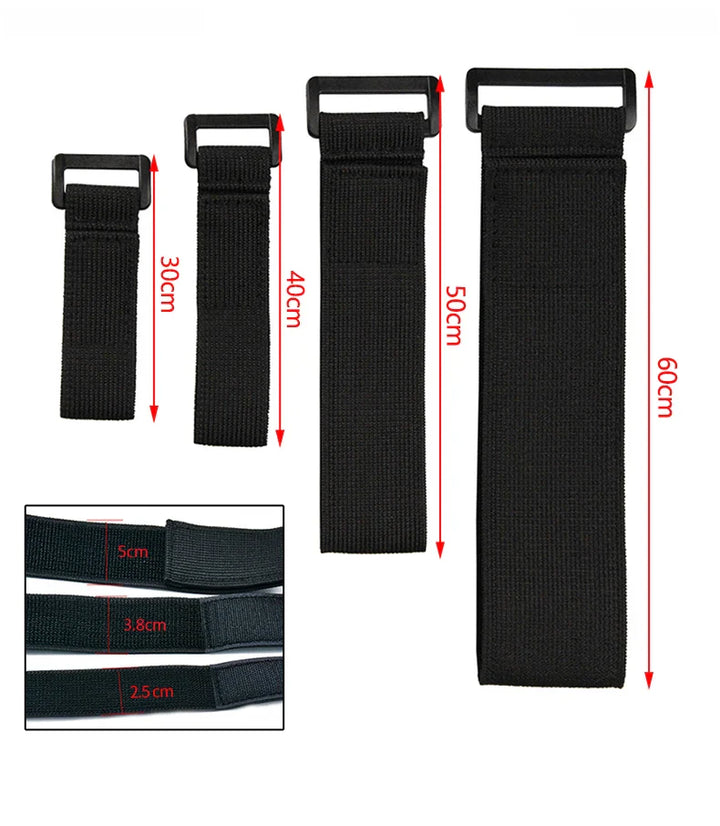 Skanto | Justerbart elastisk reversibel spenne nylon magic band - borrelås kabelbinder, borrelås bånd, klebende festebånd (2/5 STYKKER)