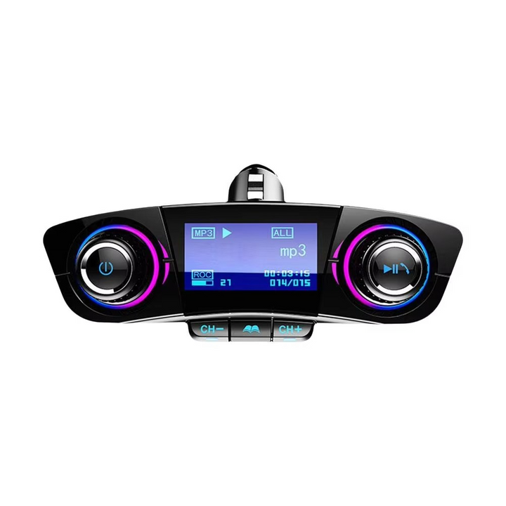 Skanto | Bluetooth 5.0 Car FM transmitter with dual USB charger and LED display