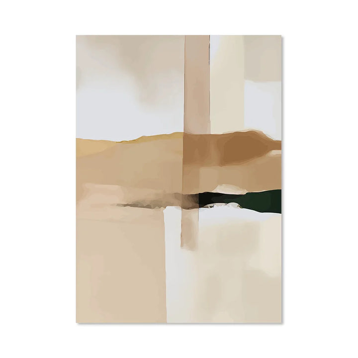 Nøytral Fargeblokk Beige Svart Veggkunst Fin Kunst Lerret Utskrifter Moderne Abstrakte Bilder For Stue Soverom Kunst Dekor | Skanto