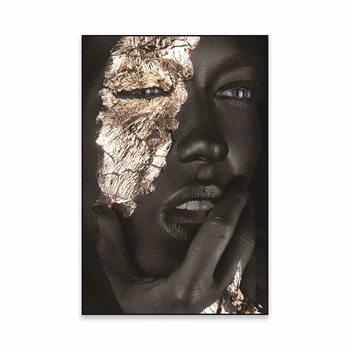 Golden Girl Fashion Veggkunst Fine Art Lerret Utskrifter Moderne Abstrakt Portrettbilder For Stue Soverom Boutique Salong Kunst Decor | Skanto