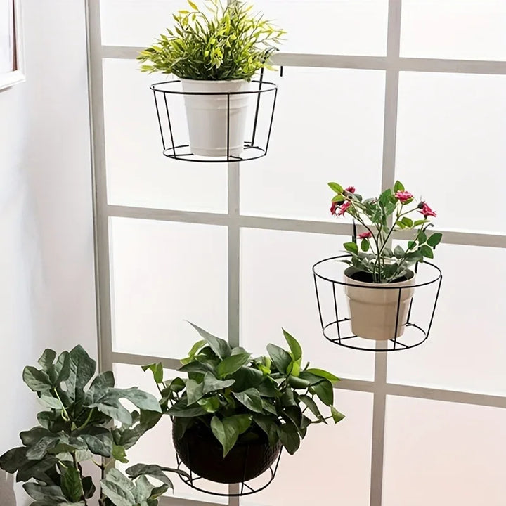 Skanto | Praktisk plantekrukkeholder med stabil metallramme for balkong og terrasse