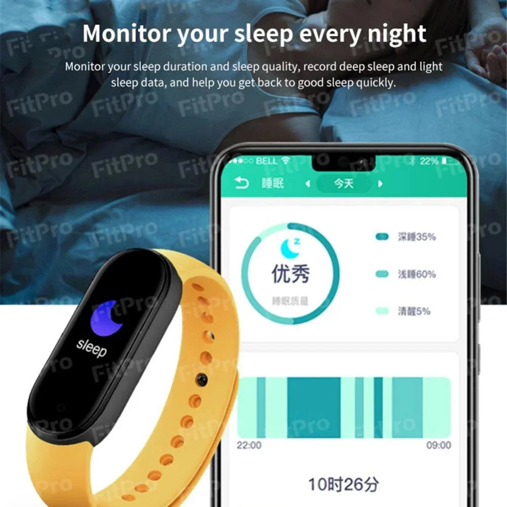 Skanto | M7 Smartklokke Menn Kvinner Smartband Puls Smartklokke Fitness Tracker Blodtrykk Sport Smartarmbånd for xiaomi iPhone
