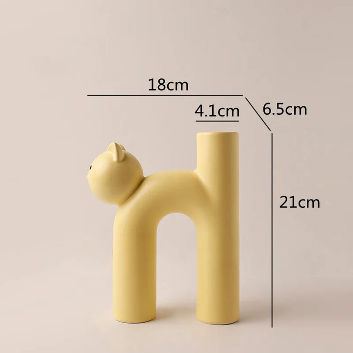 Mini Cat Elegant Minimal H-formet Skantoomster vase | Skanto