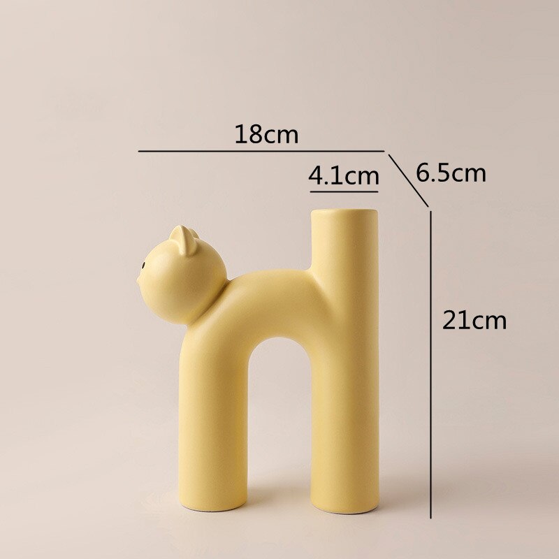 Keramisk Katt Vase | Skanto
