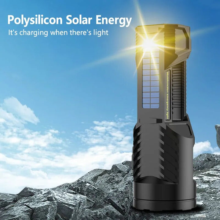 Solar Høy Effekt Multifunksjons Lommelykt | Skanto