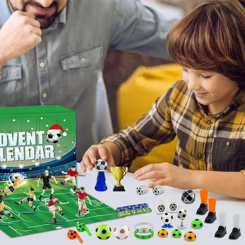 Skanto | MatchBox – Adventskalender for gutter og jenter med stadionbygge-sett