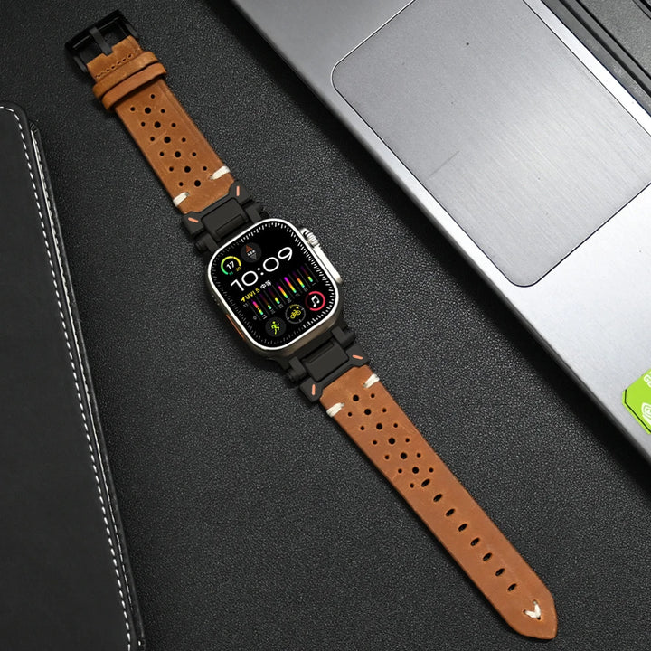 Skanto | Ekte lær Apple Watch-bånd – Stilig og slitesterk klokkerem for din Apple Watch