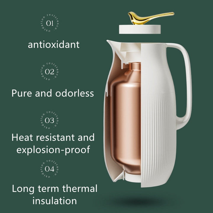 Skanto | ThermoMax | Stor Minimalistisk Isolert Rustfritt Stål Flaske – Dobbelvegget Termoflaske