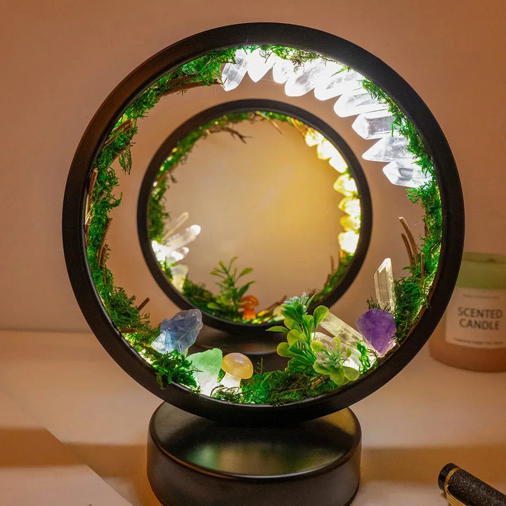 CrystalGlow Luxe Circle Night Lamp | Skanto