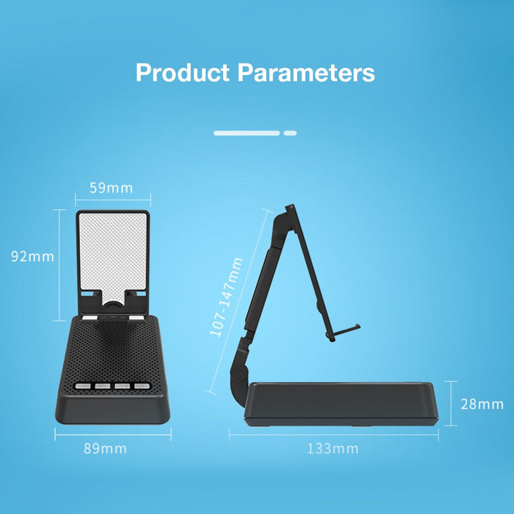 Skanto | Universell Foldbar Bluetooth Høyttaler Telefonholder