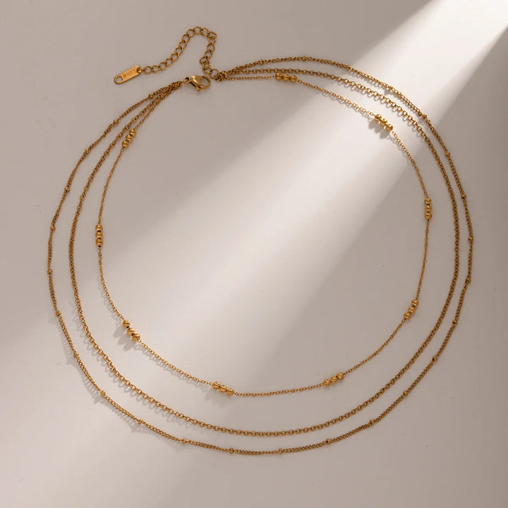 Skanto | 18k Delikat Triple Satellite Necklace Stack