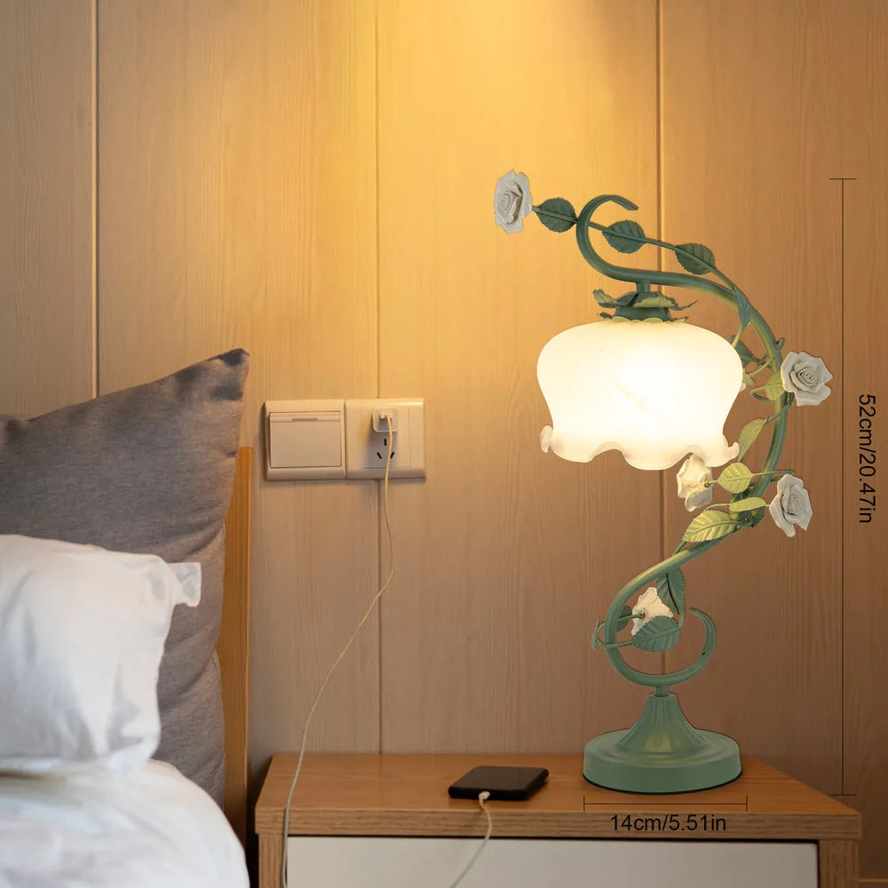 Skanto | Kunstnerisk Naturtema-Blomster Skrivebordslampe