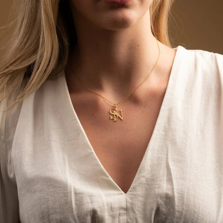 Skanto | Minimal personlig monogram halskjede
