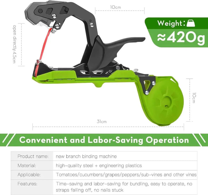 Skanto | PflanzenHalt Tape Tool – Komfortabel plantebinder for drivhus & hage