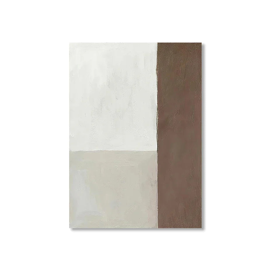Abstract Brun Grå Beige Minimalistisk Geometrisk Veggkunst Fine Art Lærret Utskrifter Nøytral Farge Bilder For Moderne Stue Hjem Dekor | Skanto
