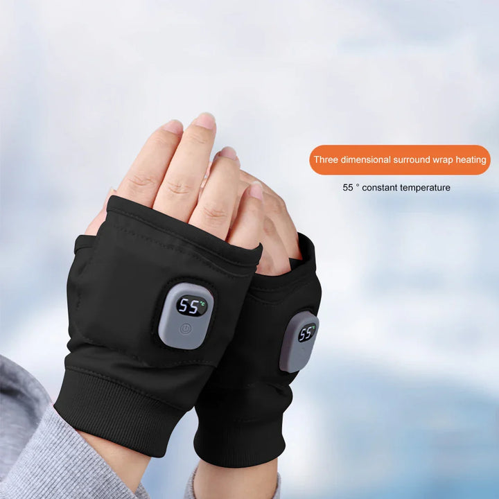 Skanto | ThermoGrip Oppvarmede Hansker | 360° Helhetlig Varme | Oppladbare & Vindproof | Berøringsskjermfunksjon