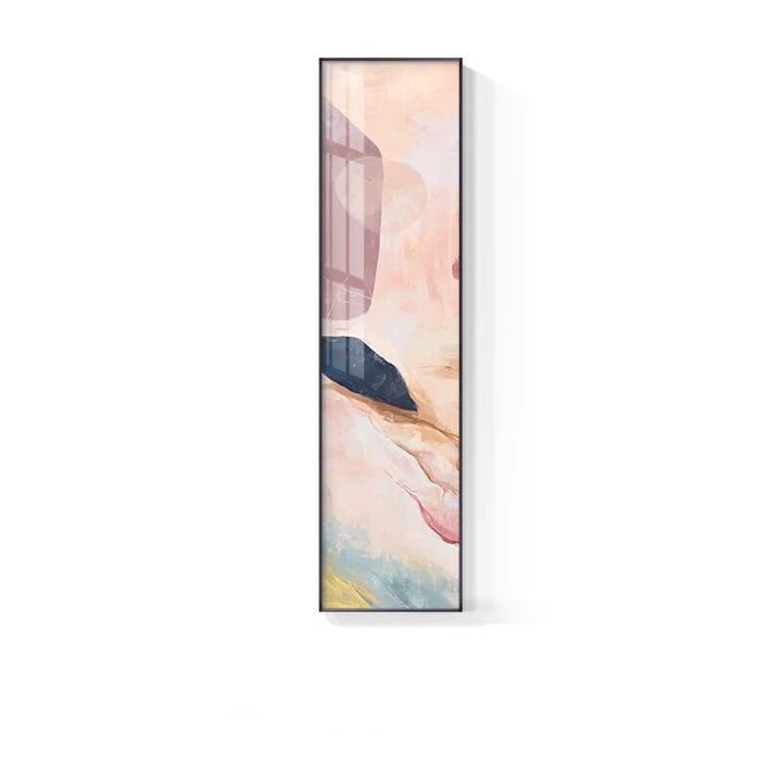 Marmortrykk Abstrakt Vertikal Format Veggkunst Blå Pastell Rosa Bilder For Moderne Stue Soverom Entréhall Veggdekor | Skanto