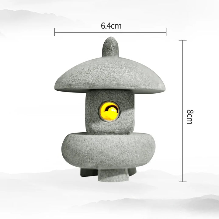 Skanto | Mini-Pagoda ZenStone | Sandstein Dekorasjon | For Hage, Bonsai & Zen Oaser | Håndlaget