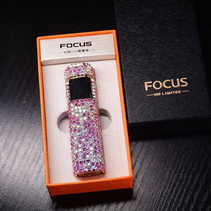 Skanto | Sparkle Stone Rhinestone Oppladbart Bærbart Lighter