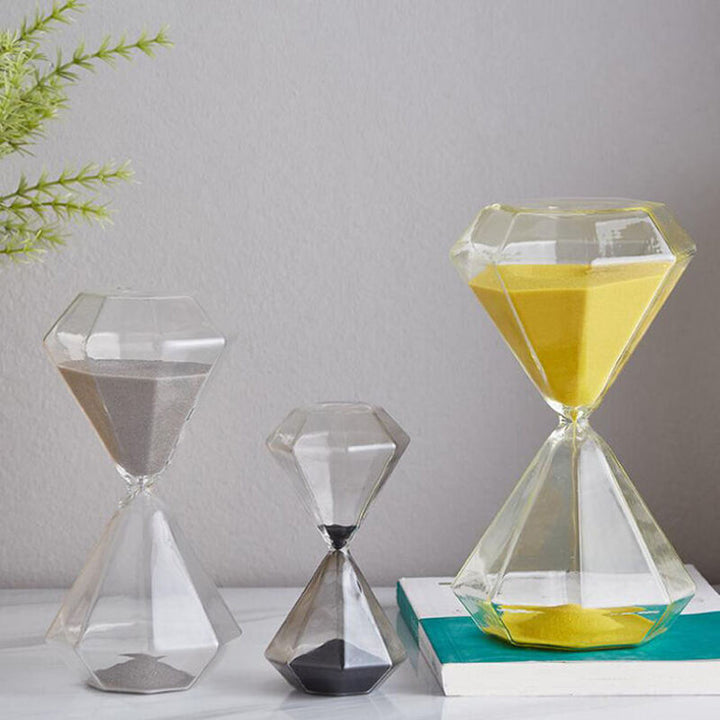 Skanto | 5–60 Minutters diamant sandglass, sandglass, sandglass, barnegave, sandglass, hjemmeinnredning, tilgjengelig i flere fargealternativer