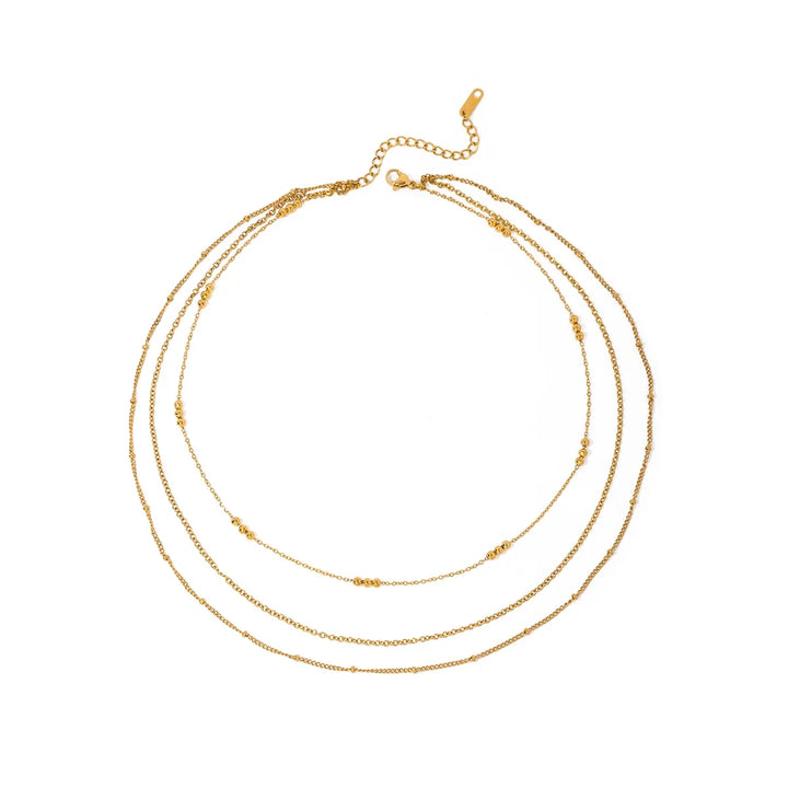 Skanto | 18k Delikat Triple Satellite Necklace Stack