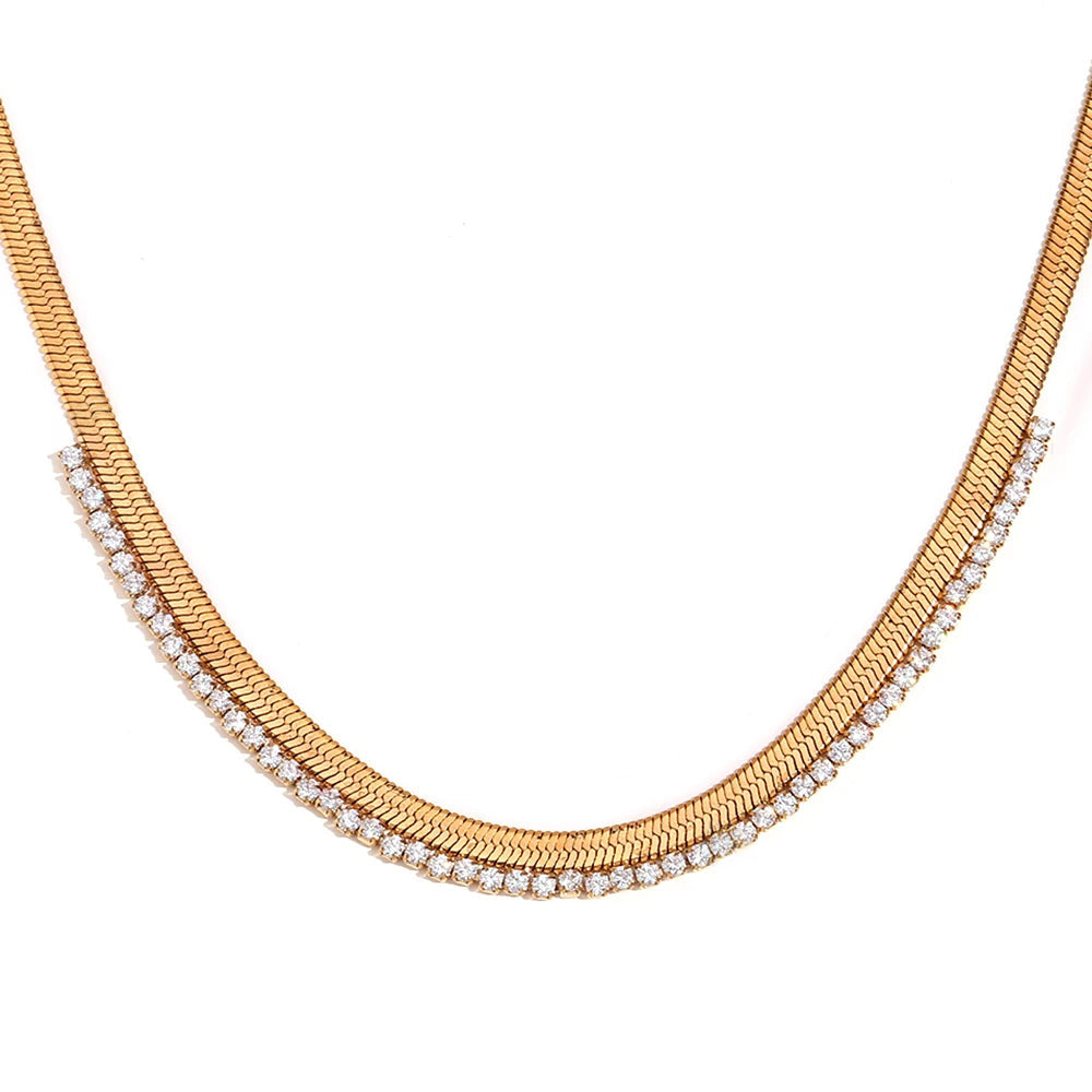 Skanto | Herringbone Diamond Dazzle Necklace