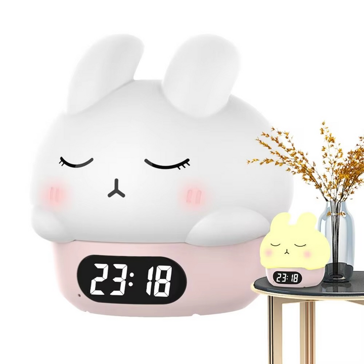 Skanto | Bunny Digital Vekkerklokke med Søvntreiner og Nattlys
