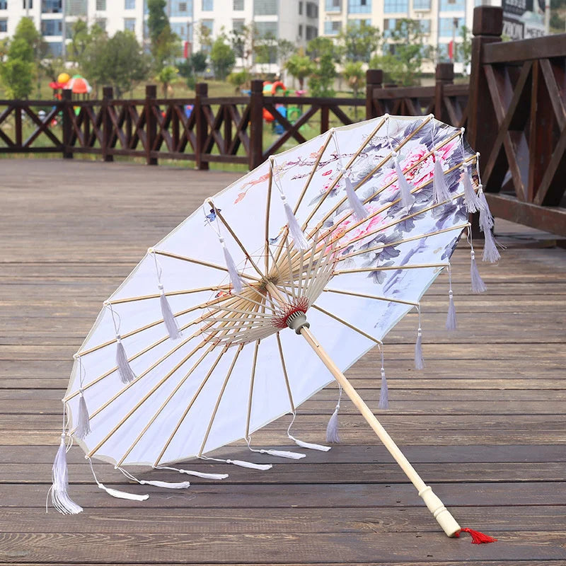Bamboo Håndlaget Vintage Papir Paraply | Skanto